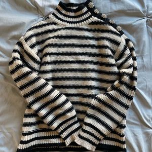 J. Crew Striped Jewel Sweater